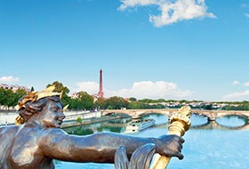 Image of Paris: the Eiffel tower and Alexander bridge